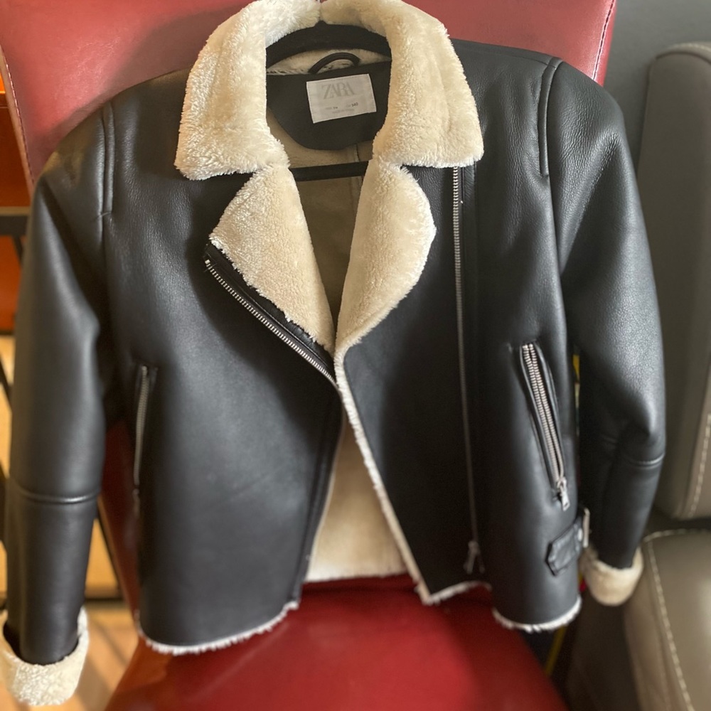 Zara faux girls shearling